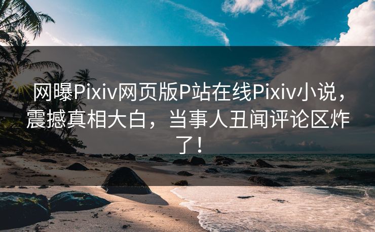 网曝Pixiv网页版P站在线Pixiv小说，震撼真相大白，当事人丑闻评论区炸了！