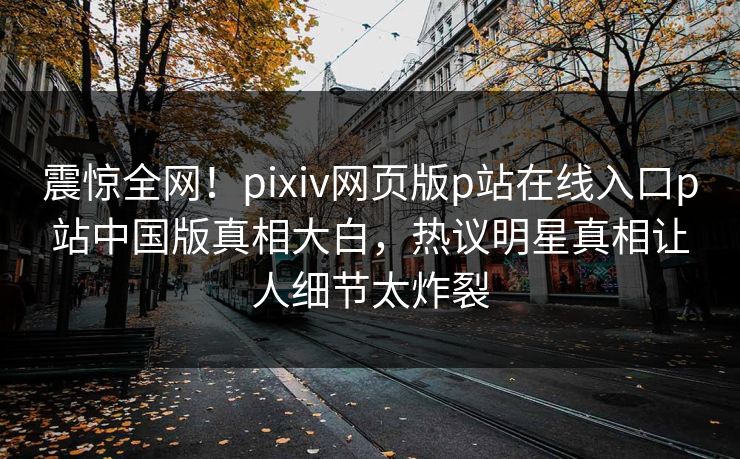 震惊全网！pixiv网页版p站在线入口p站中国版真相大白，热议明星真相让人细节太炸裂
